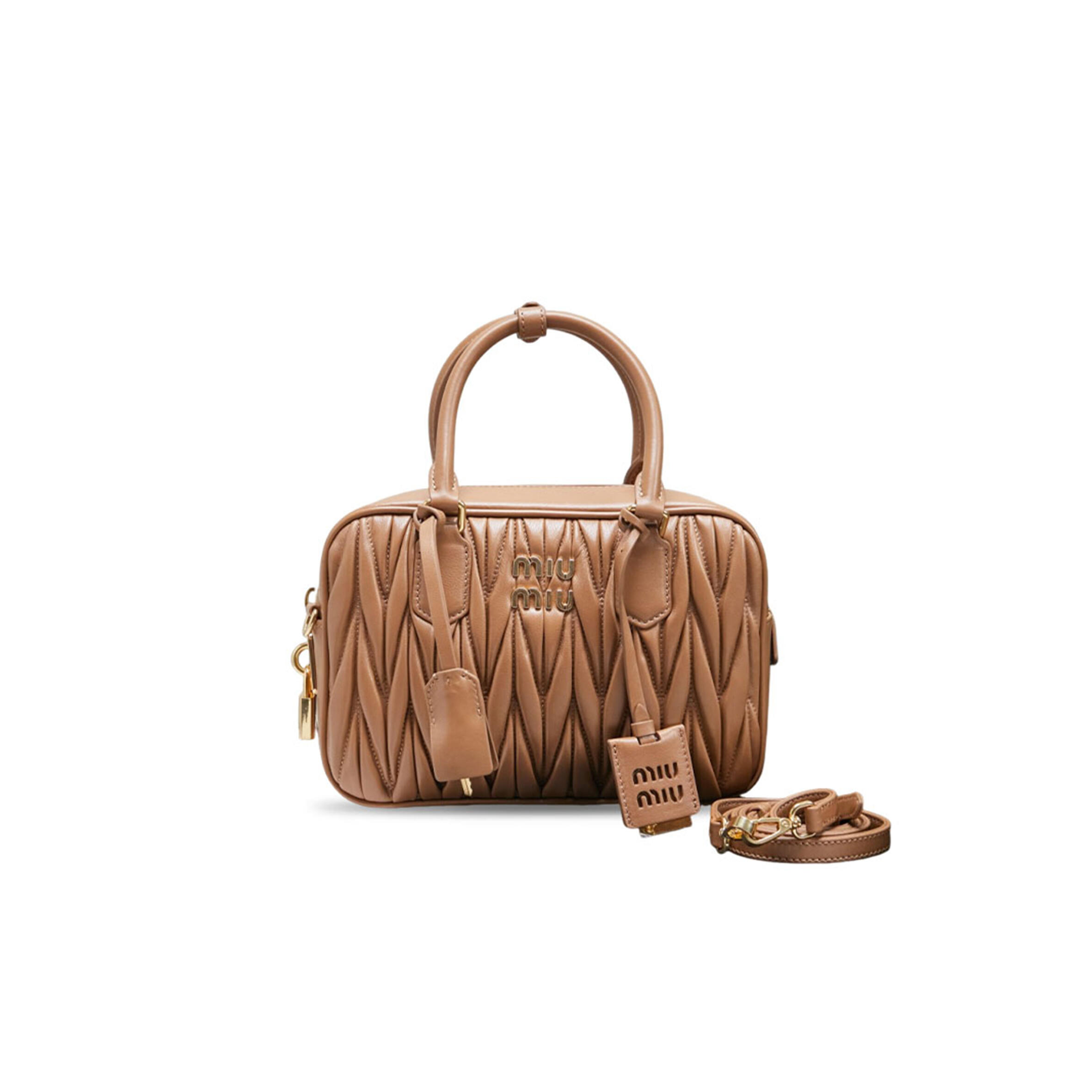 MIU MIU ARCADIE MATELASSÉ NAPPA LEATHER BAG 5BB124 (24*16*7.5cm)